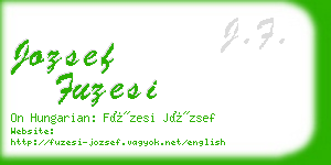 jozsef fuzesi business card